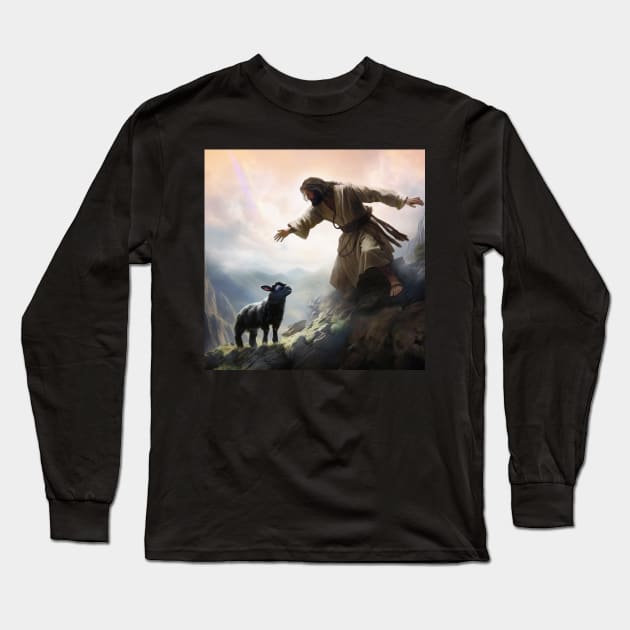 Good Shepherd Long Sleeve T-Shirt by Phatpuppy Art